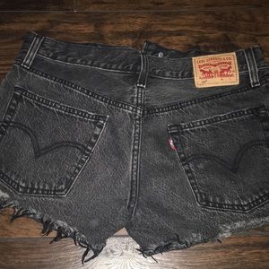 Levi’s 501 denim shorts black